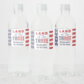 愛国的赤白青3歳の誕生日パーティー ペットボトルラベル (ボトル)