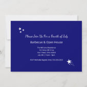 愛国的赤白青7月4日バーベキュー 招待状 (裏面)