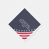 愛国的赤白青7月4日BBQナプキンス スタンダードカクテルナプキン (角)