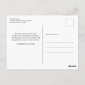 愛国的軍隊おめでとうアメリカ国旗 ポストカード (裏面)