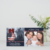 愛国的軍隊クリスマス |フラグオーナメント シーズンカード (スタンド正面)