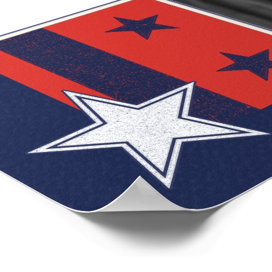 愛国的軍隊テーマフォトコラージュ ポスター (角)