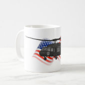 愛国的軍隊ヘリコプター コーヒーマグカップ (正面左)