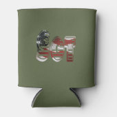 愛国的軍隊ユニークアメージング 缶クーラー (正面)