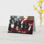 愛国的軍隊兵士悔やみや弔慰カスタム カード (黄色い花)