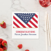 愛国的軍隊卒業陸軍米国国旗 スタンダードカクテルナプキン (インサイチュ)