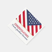 愛国的軍隊卒業陸軍米国国旗 スタンダードカクテルナプキン (角)