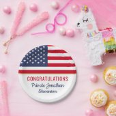 愛国的軍隊卒業陸軍米国国旗 ペーパープレート (パーティー)