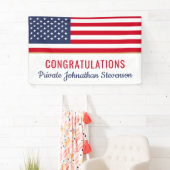 愛国的軍隊卒業陸軍米国国旗 横断幕 (インサイチュ)