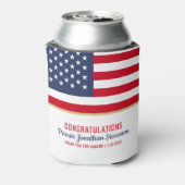 愛国的軍隊卒業陸軍米国国旗 缶クーラー (缶裏面)