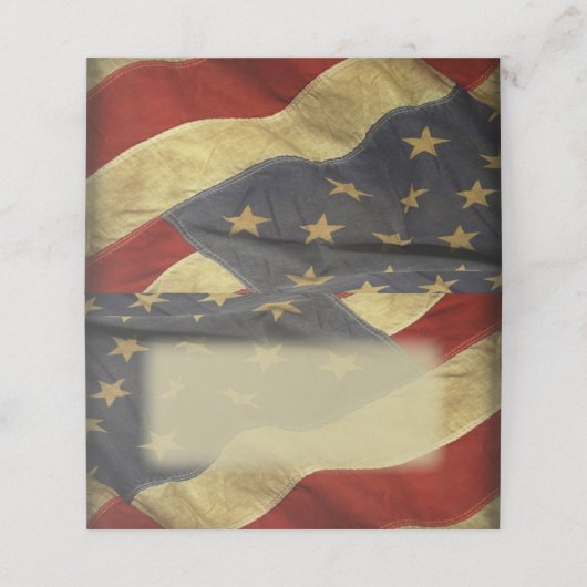 愛国的軍隊米国国旗の座席表 プレイスカード (外部開封)