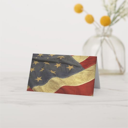 愛国的軍隊米国国旗の座席表 プレイスカード (裏面)