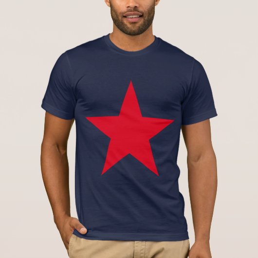 愛国的軍隊軍戦争赤い星印 Tシャツ (正面)