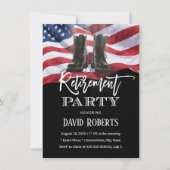 愛国的軍隊退役軍人USAフラグの引退 招待状 (正面)