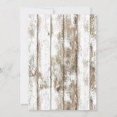 愛国的軍隊退職米国国旗の素朴木材 招待状 (裏面)