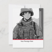 愛国的軍隊USAクリスマス ノートカード (裏面)