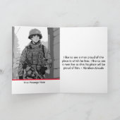 愛国的軍隊USAクリスマス ノートカード (内部)