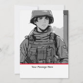 愛国的軍隊USAクリスマス ノートカード (裏面)