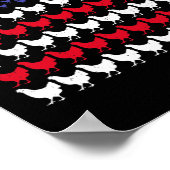 愛国的農家7月4日アメリカ国旗 ポスター (角)