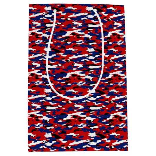 愛国的迷彩柄 ミディアムペーパーバッグ (正面)
