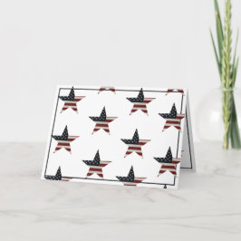 愛国的退役軍人の日米国国旗の星 カード