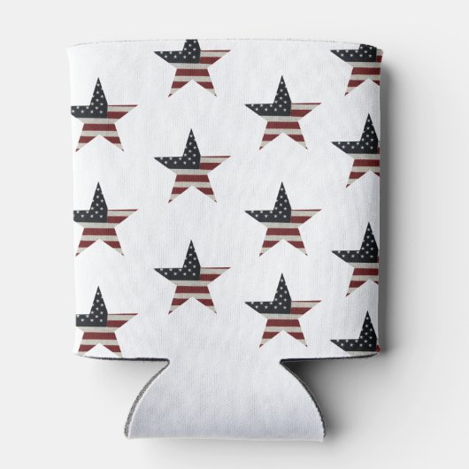 愛国的退役軍人の日米国国旗の星 缶クーラー (裏面)