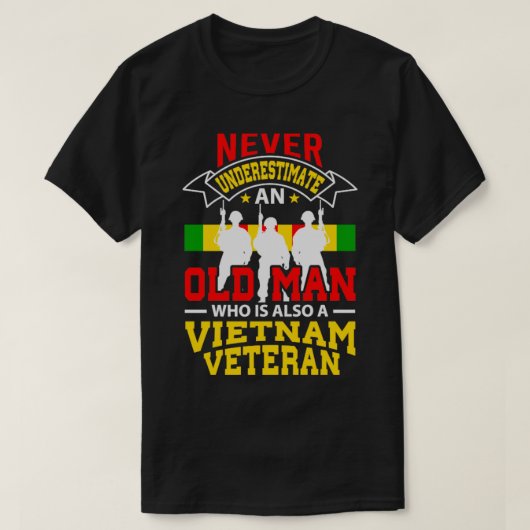 愛国的退役軍人デイギフト米国ベトナム退役軍人 Tシャツ (デザイン正面)