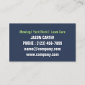 愛国的退役軍人ヤード造園草刈り 名刺 (裏面)