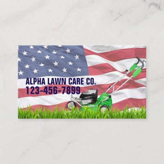 愛国的退役軍人ヤード造園草刈り 名刺 (正面)