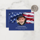 愛国的退役軍人旗葬儀メモリアルありがとう ノートカード (正面/裏面インサイチュ)