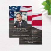 愛国的退役軍人軍隊葬儀祈りの言葉カード (デスク)