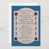 愛国的退職パーティの招待状 招待状 (正面/裏面)