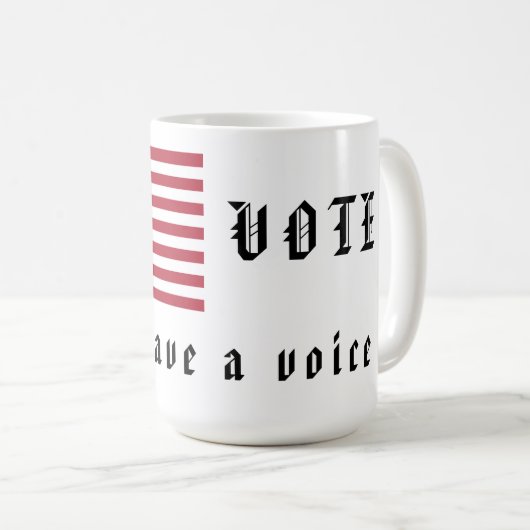 愛国的選挙の投票アメリカ合衆国国旗の変更 コーヒーマグカップ (正面右)
