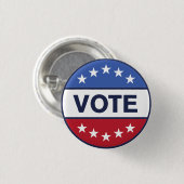 愛国的選挙投票アメリカ国旗のボタン 缶バッジ (正面&裏面)