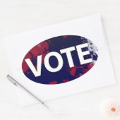 愛国的選挙投票 楕円形シール (封筒)