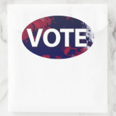 愛国的選挙投票 楕円形シール (バッグ)