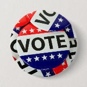 愛国的選挙投票 缶バッジ (正面)