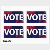 愛国的選挙投票 長方形シール (シート)