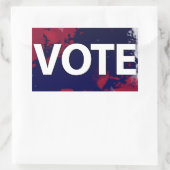 愛国的選挙投票 長方形シール (バッグ)