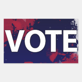 愛国的選挙投票 長方形シール