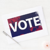 愛国的選挙投票 長方形シール (封筒)