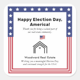 愛国的選挙日不動産仲介業者サンキューコミュニティ スクエアシール