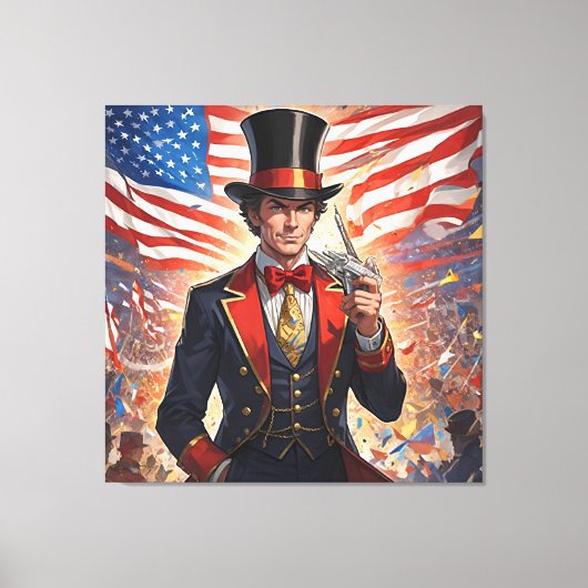 愛国的魔術師の光景 キャンバスプリント (正面)