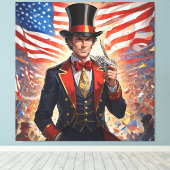 愛国的魔術師の光景 キャンバスプリント (インサイチュ (ウッドフロア))