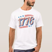 愛国的1776 動揺して Tシャツ (正面)