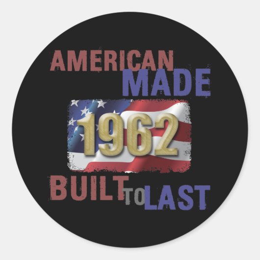 愛国的1962年60番目の誕生日 ラウンドシール (正面)