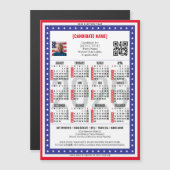 愛国的2026年の政治選挙QRコードカレンダー (正面/裏面)