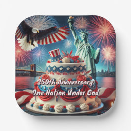愛国的250周年記念アメリカ誕生日 ペーパープレート