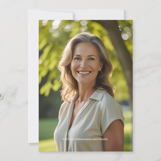 愛国的40th赤白青サプライズ誕生日 招待状 (裏面)