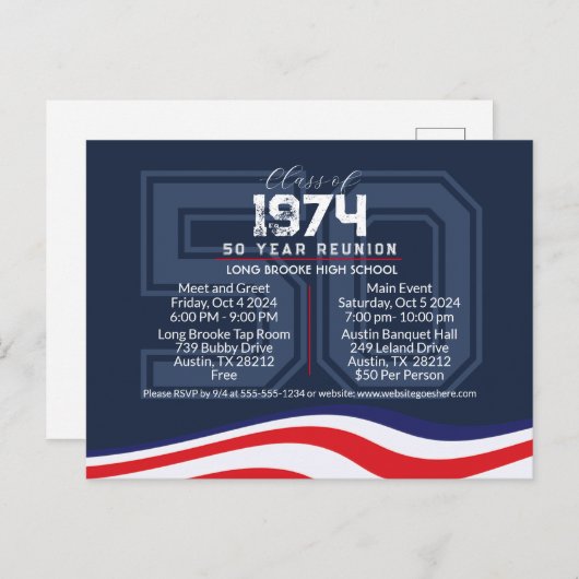 愛国的50年高校級懇親会 ポストカード (正面/裏面)